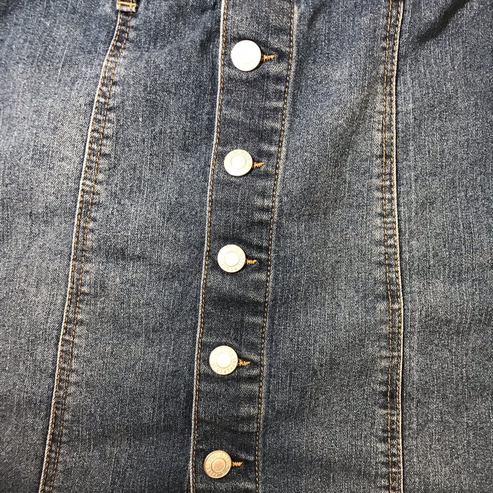 {Mossimo} denim high waist button front mini skirt - Picture 4 of 6